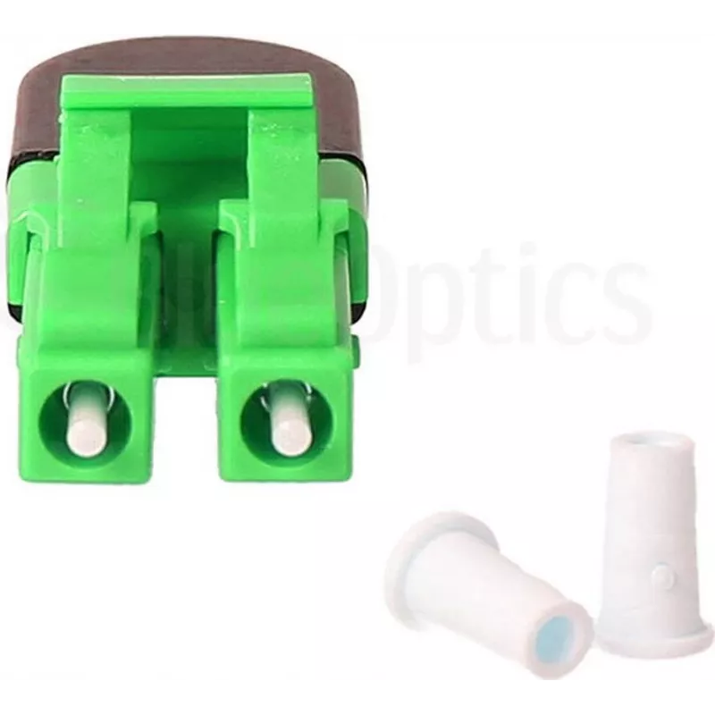 BLUELAN BlueOptics LWL loopback adaptér OM5 50/125µm multimode LC/UPC duplex, limetkovozelená, keramická ferula, -40°C až +85°C (BOLBLCOM5)