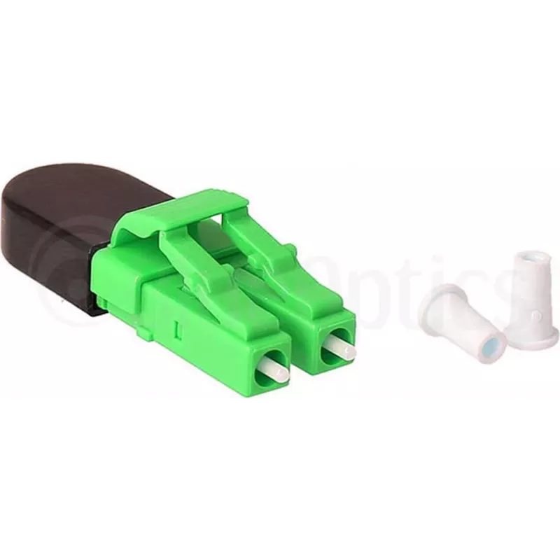 BLUELAN BlueOptics LWL loopback adaptér OM5 50/125µm multimode LC/UPC duplex, limetkovozelená, keramická ferula, -40°C až +85°C (BOLBLCOM5)