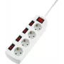 Sygonix SY-4535068 Schuko adaptér zásuvky s vypínačom, biely, 16 A, 3680 W, detská poistka