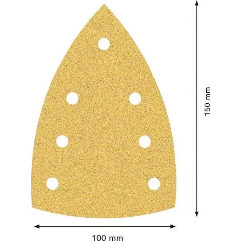 Bosch Accessories 2608901641 brúsne listy pre multifunkčnú brúsku, zrnitosť 60, 150 x 100 mm, balenie 50 ks