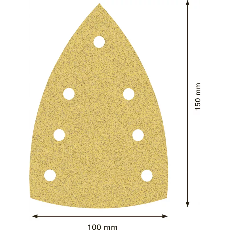 Bosch Accessories 2608901641 brúsne listy pre multifunkčnú brúsku, zrnitosť 60, 150 x 100 mm, balenie 50 ks
