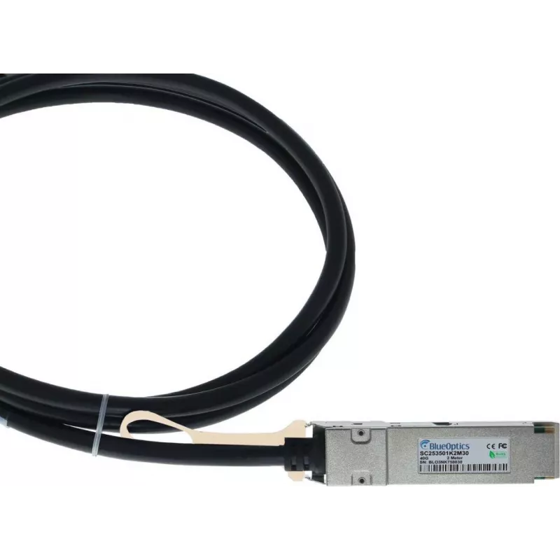 BlueLAN 2m 40G QSFP na 4x 10G SFP+ pasívny priamy breakout kábel, kompatibilný s Centec (CAB-Q-S-2M-CT-BL)