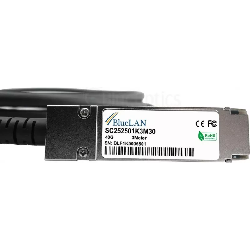 BlueLAN 40G QSFP+ priamy kábel 3m, kompatibilný s Fortinet FN-CABLE-QSFP+3 FN-CABLE-QSFP+3-BL