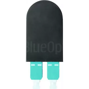 BLUELAN BlueOptics LWL Loopback adaptér OM3 50/125µm Multimode SC/UPC Duplex, aqua/tyrkysová, keramická ferula, -40°C až +85°C (BOLBSCOM3)