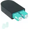 BLUELAN BlueOptics LWL Loopback adaptér OM3 50/125µm Multimode SC/UPC Duplex, aqua/tyrkysová, keramická ferula, -40°C až +85°C (BOLBSCOM3)
