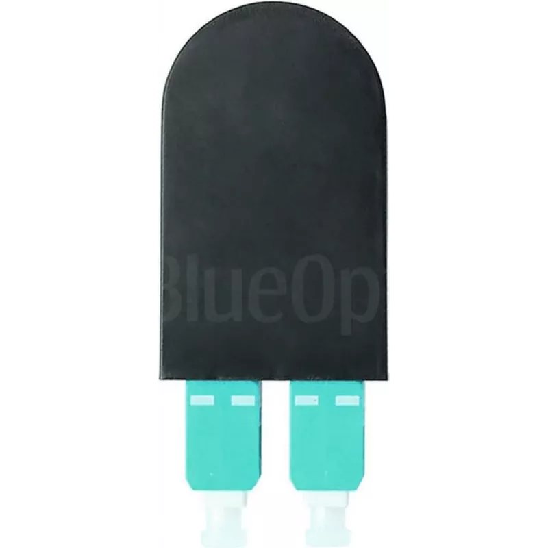 BLUELAN BlueOptics LWL Loopback adaptér OM3 50/125µm Multimode SC/UPC Duplex, aqua/tyrkysová, keramická ferula, -40°C až +85°C (BOLBSCOM3)