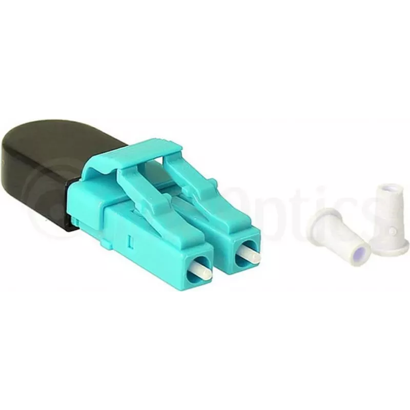 BLUELAN BlueOptics OM3 LC/UPC Duplex Multimode sklenené vlákno Loopback adaptér, aqua, keramická ferula, -40°C až +85°C BOLBLCOM3
