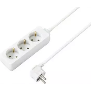 SYGONIX SY-4890980 6-násobná Schuko zásuvková lišta biela, 1,5 m kábel, bez vypínača, detská poistka