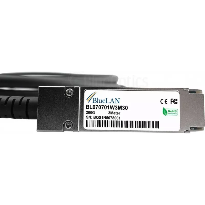 BlueLAN QSFP56 Direct Attach medený kábel 2,5 m 200G (FN-CABLE-QSFP56-DAC-LB5-BL)