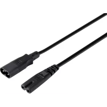 Sygonix SY-5043436 Predlžovací napájací kábel čierny 2 m (SY-5043436)
