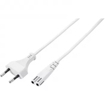 Sygonix SY-5044236 Biely napájací kábel 3 m Schuko na IEC C13