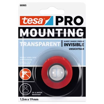 tesa Montage PRO transparentná 66965-00000-00 Montážna páska 1,5 m x 19 mm