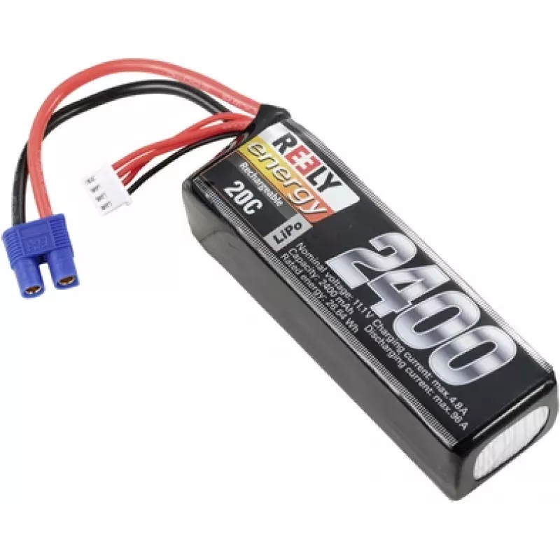 Reely LiPo batéria 11,1V 2400mAh 3S 20C Softcase EC3 (RE-7853469)
