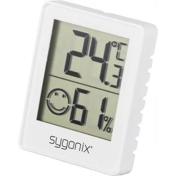 Sygonix SY-5267052 digitálny termo-hygrometer biely