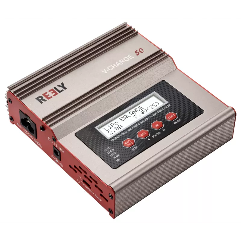 Reely V-Charge 50 multifunkčná nabíjačka 50W AC/DC LiPo NiMH NiCd Pb s balancerom RE-8264340