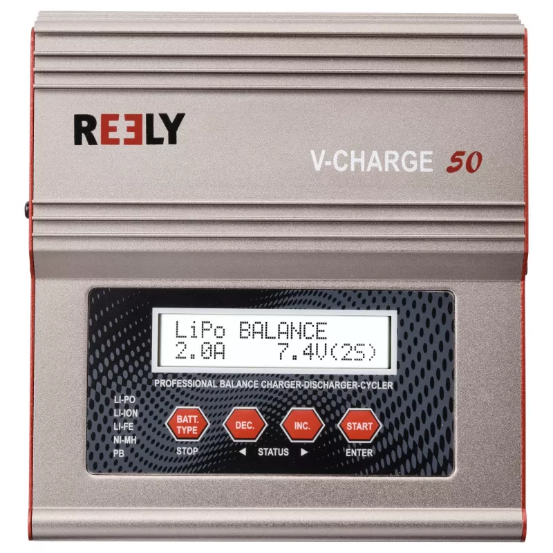 Reely V-Charge 50 multifunkčná nabíjačka 50W AC/DC LiPo NiMH NiCd Pb s balancerom RE-8264340
