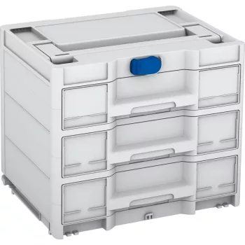 TANOS Systainer³ Sortainer/3 M 337 modulárny organizér drobných dielov so 3 zásuvkami, ABS plast, svetlosivá/antracitová, 396 x 330 x 296 mm 83000874