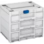 TANOS Systainer³ Sortainer/3 M 337 modulárny organizér drobných dielov so 3 zásuvkami, ABS plast, svetlosivá/antracitová, 396 x 330 x 296 mm 83000874