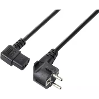 Sygonix SY-5243882 IEC C13 napájací kábel, CEE 7/7 uhlový Schuko na IEC C13 konektor samica, 3 m, čierny