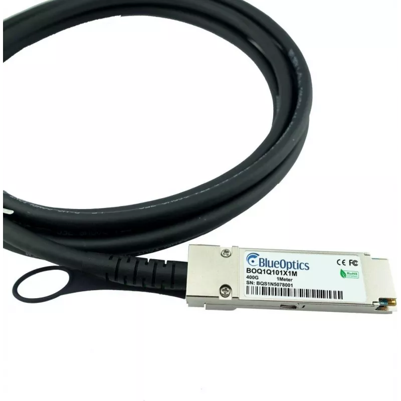 BlueLAN pasívny QSFP112 Direct Attach kábel, 400GBASE Ethernet, Infiniband, 1 meter (BOQ1Q101X1M-BL)