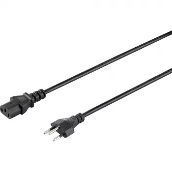 Sygonix SY-5042720 IEC C13 napájací kábel, CEE 7/7 zahnutý Schuko konektor samec na IEC C13 konektor samica, 2 m, čierny