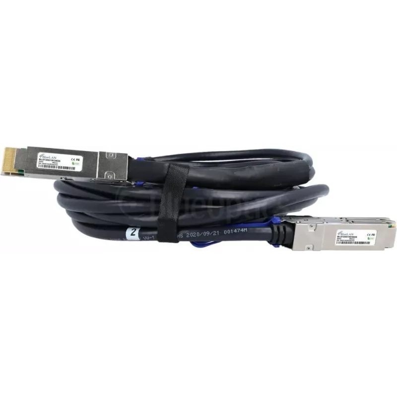 BlueLAN 200Gb/s QSFP56 na 2x100Gb/s QSFP56 Infiniband HDR Direct Attach Breakout kábel, 3m, AWG26 (MCP7H50-H003R26-BL)