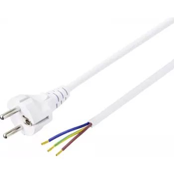 Sygonix SY-5043502 napájací kábel CEE 7/7 na IEC C13 biely 1,5 m