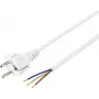 Sygonix SY-5043502 napájací kábel CEE 7/7 na IEC C13 biely 1,5 m