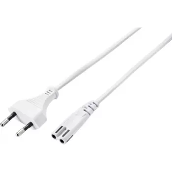 Sygonix SY-5044218 napájací kábel biely 1,8m Schuko na Schuko 16A