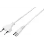Sygonix SY-5044218 napájací kábel biely 1,8m Schuko na Schuko 16A