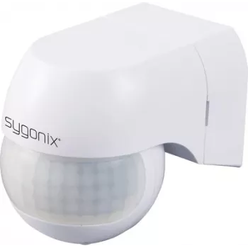 Sygonix SY-6118230 nástenný PIR pohybový senzor 180° relé biely