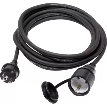 Sygonix SY-5044438 predlžovací kábel 16 A čierny 3 m