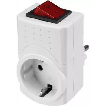 Sygonix SY-5045292 spínateľný Schuko adaptérový konektor biely