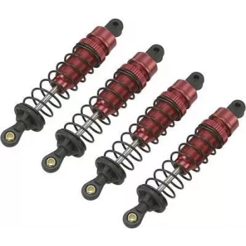 Reely 1:10 hliníkový olejový tlmič červený metalický s čiernymi pružinami 90 mm (1 ks) RE-7409439