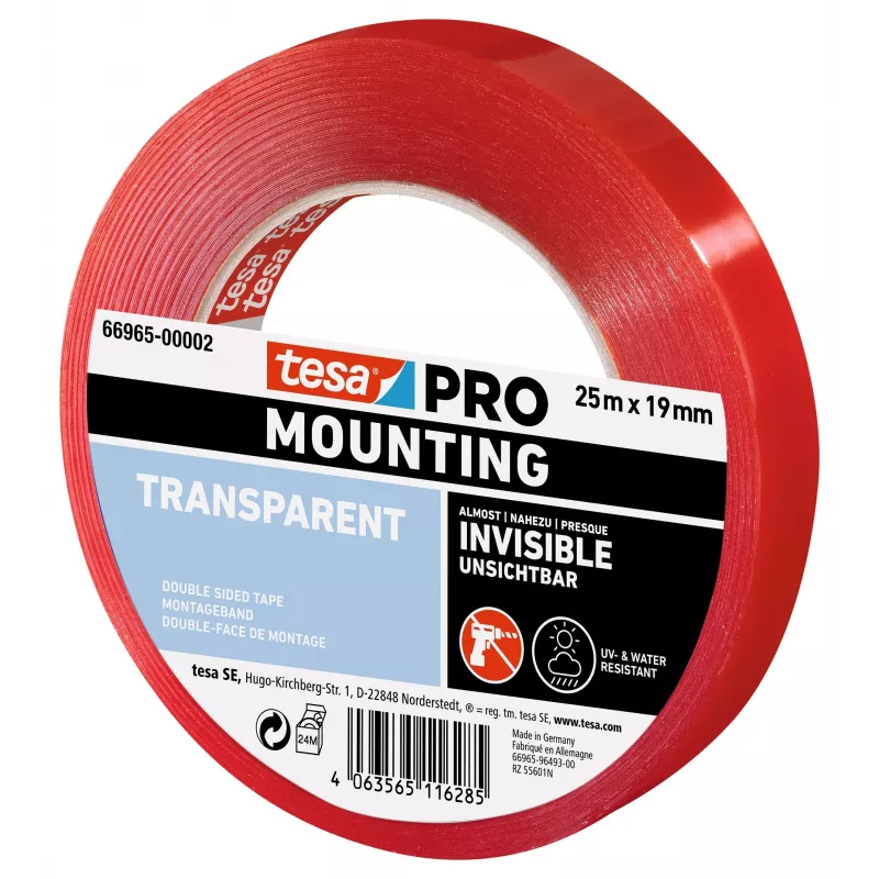 tesa Montage PRO transparentná montážna páska 25 m x 19 mm 66965-00002-00