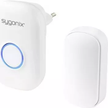 Sygonix SY-5225388 bezdrôtová sada domového zvončeka, bez batérie, s blikajúcim svetlom