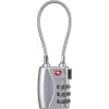 Sygonix SY-5044450 3-miestny kombinovaný káblový zámok 33 mm strieborná