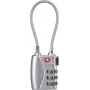 Sygonix SY-5044450 3-miestny kombinovaný káblový zámok 33 mm strieborný