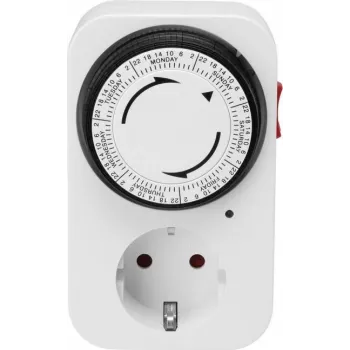 Sygonix SY-5045304 analógové týždenné spínacie hodiny 3680 W IP20 biela