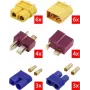 Reely RE-6699867 XT60 na T-Plug a EC3 pozlátený Y-splitter adaptérový kábel