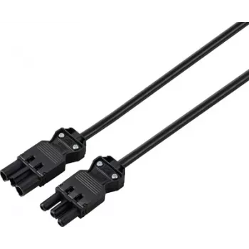 Sygonix SY-6676358 predlžovací kábel čierny 1,5 m Schuko uhlový konektor