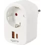 Sygonix SY-6713236 zásuvkový adaptér s 2 USB portmi, typ F, 3680 W, biely