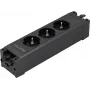 Sygonix SY-6872234 3-násobný zásuvkový modul bez vypínača čierny