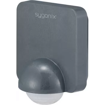 Sygonix SY-5836536 nástenný PIR detektor pohybu 360° relé tmavosivý IP54