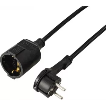 Sygonix SY-7165294 predlžovací kábel 16 A čierny 3,00 m H05VV-F 3G 1,5 mm²