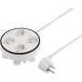 Sygonix SY-5806892 káblový navijak 1,5 m biely 4-násobný Schuko 3680 W s hlavným vypínačom