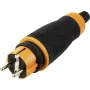 Sygonix SY-6618478 Schuko ochranná vidlica TPE PC 250 V/AC čierna oranžová IP44