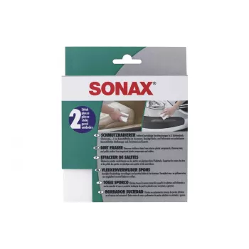 SONAX čistiaca špongia na nečistoty, balenie 3 ks, melamínová pena, biela, 100 x 60 x 25 mm 416000