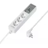 Sygonix SY-4675078 predlžovacia zásuvka s digitálnym časovačom, 3 Schuko zásuvky, 1,5 m kábel, biela