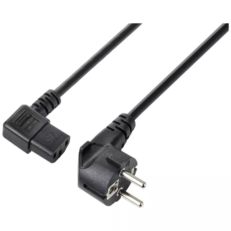Sygonix SY-5243884 Schuko na IEC C13 napájací kábel 5 m čierny